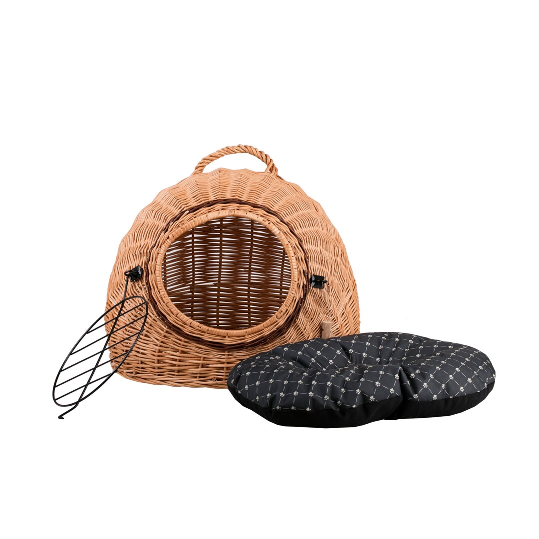 Wicker Cat Carrier Cat Basket Basket for Small Dog Pet Etsy