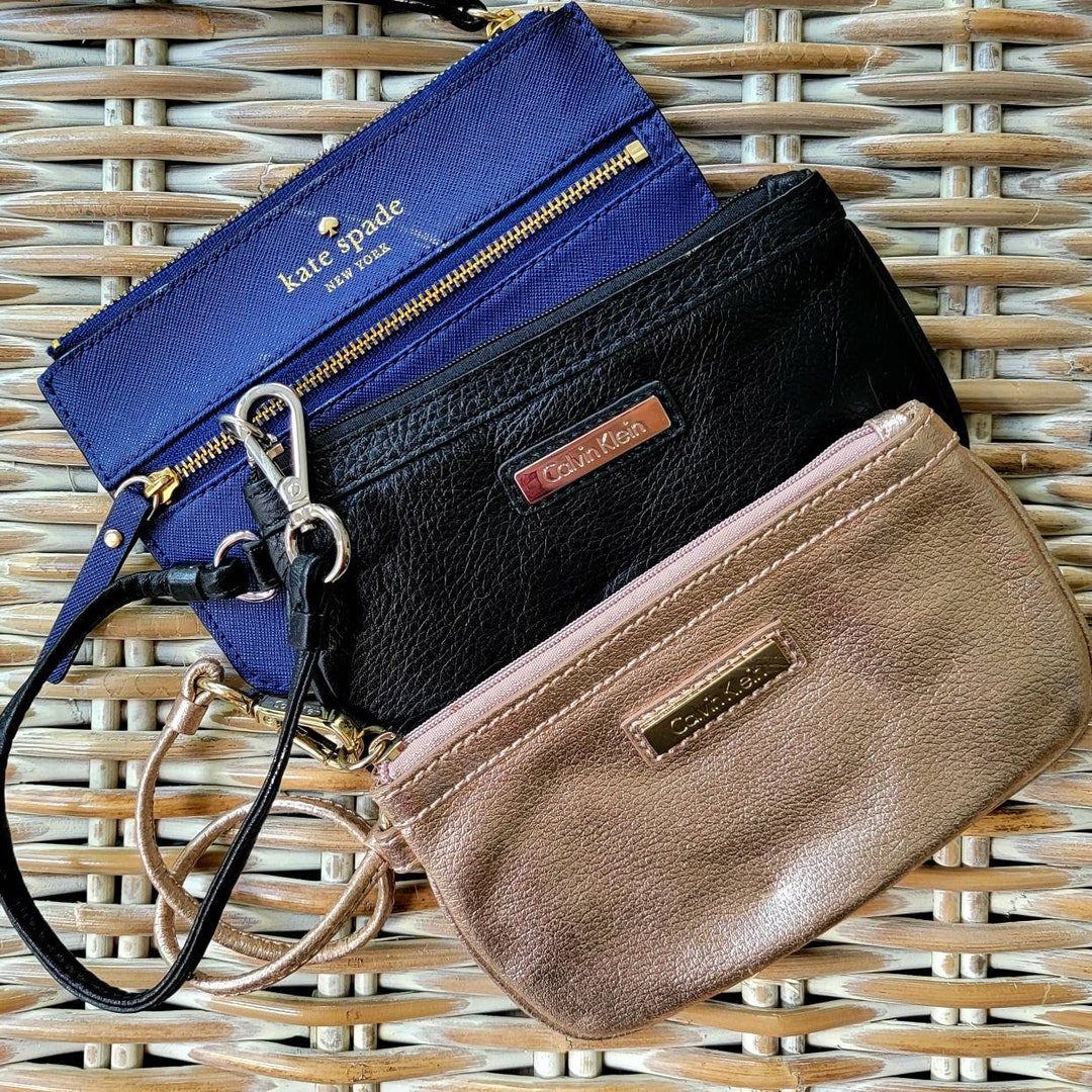 Vintage Wristlets Designer Wristlets Calvin Klein Kate Spade Pouch Gold