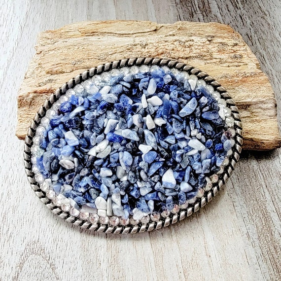 Gemstone Belt Buckle | One of a Kind Buckle | Gemstone  display picture 2