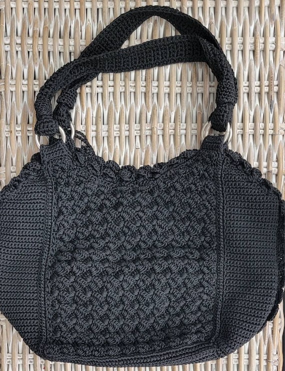 The Sak Crochet Black Bag | Crochet Shoulder Purs… - image 2