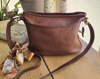 Coach 3653 Vintage Soho White/brown Leather Shoulder Bag Two Toned