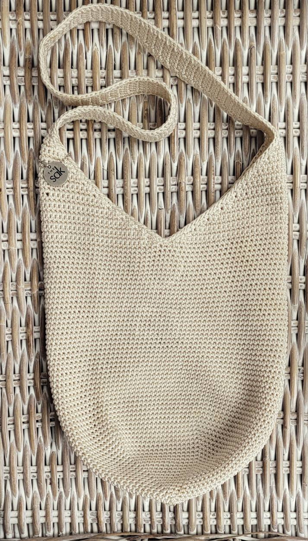 The Sak Crochet Beige Bag Crochet Shoulder Purse the Sak Shoulder