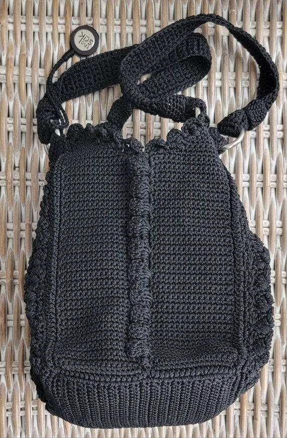 The Sak Crochet Black Bag | Crochet Shoulder Purs… - image 3