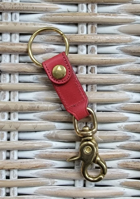 Vintage Coach Trigger Snap Key Fob Coach Red Key Ch… Gem