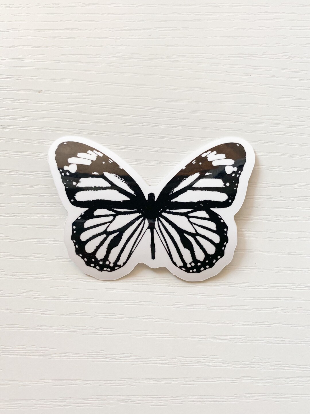 White Butterfly Sticker Etsy