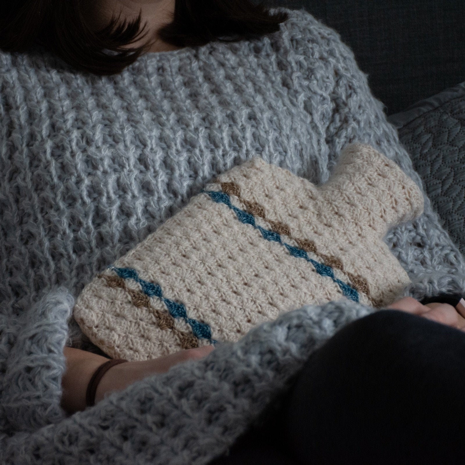 Morwenna Hot Water Bottle Cover Crochet Pattern