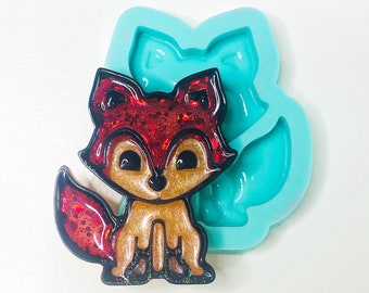 Silicone fox mold for epoxy. Mold resin art. Super glossy resin mold. DIY form for a fox. Jewelry diy mold pendant..