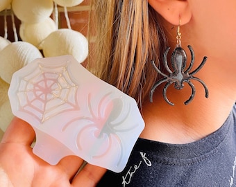 Halloween silicone mold for epoxy. Super glossy resin mold. DIY form for a Halloween Spider. Jewelry diy mold a Halloween.