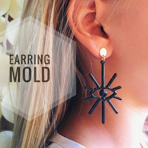 Mold eyes for uv and epoxy resin. Super gloss resin mold. Jewelry earrings form . Rubber mould eyes.