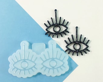 Silicone mold-earrings all-seeing eye . Mold eyes for uv and epoxy resin. Super gloss resin mold. Jewelry earrings form . Rubber mould eyes.