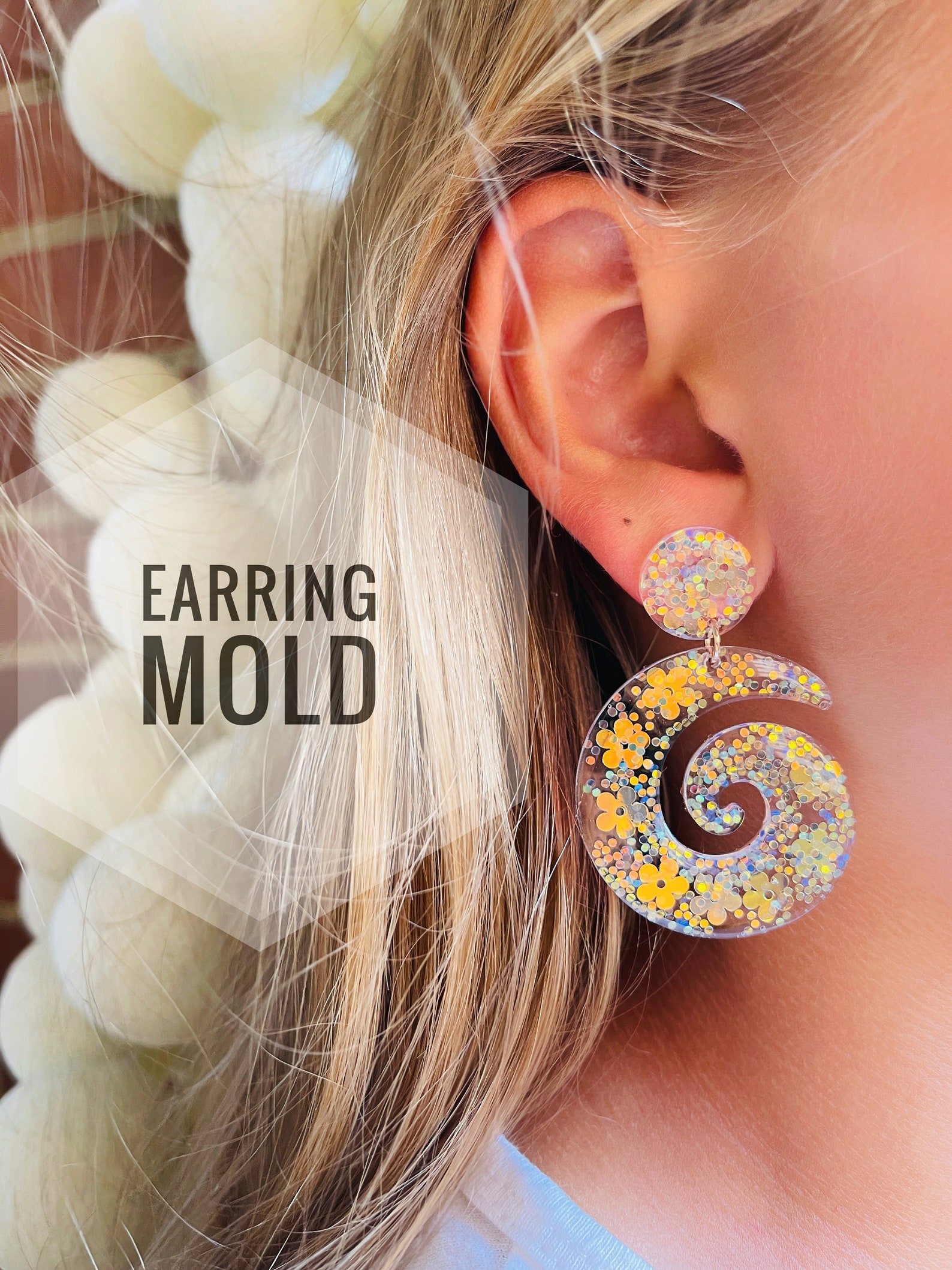 Silicone mold earrings spiral . Mold ring for epoxy and UV Etsy