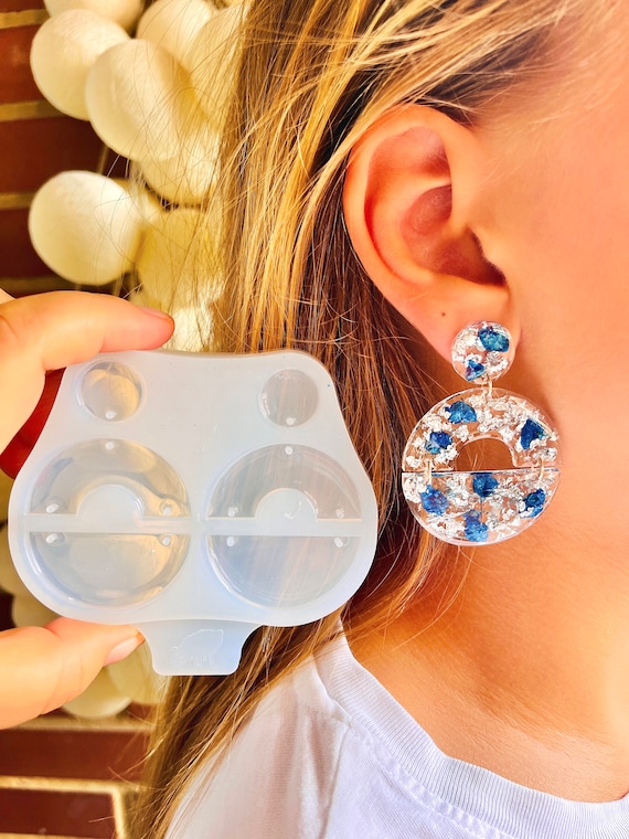 Molde silicona modernos pendientes arco. Molde para - España