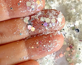 Hexagone holographique scintillant respectueux de l'environnement 20 g/0,7 oz