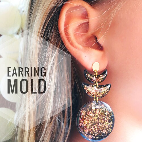 Earrings Snakes Mold. Silicone Mold for Epoxy and UV Resin. Etsy