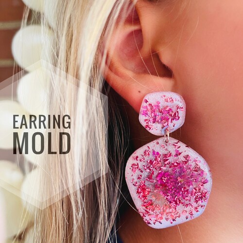 Silicone Mold Earrings Oval . Mold Oval for Epoxy Resin. Super Etsy
