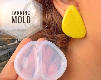Silicone mold modern earrings  . Mold for UV and epoxy resin.