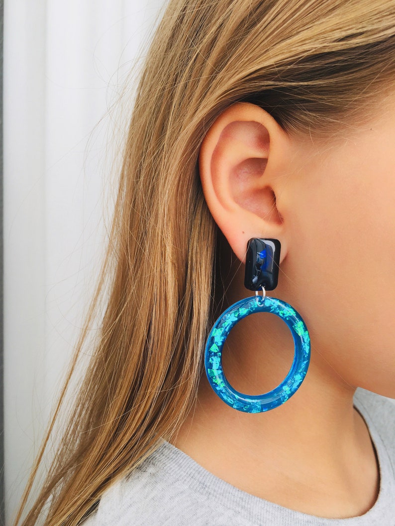 Mold earrings circles Mold ring for epoxy and UV resin Jewelry earrings from round Silicone mold earrings ring Rubber mould ring.
