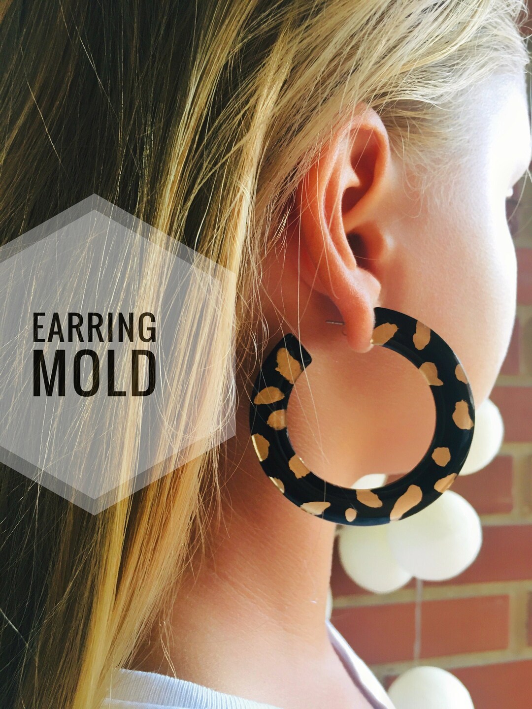 Mold for UV Resin. Women Face Earrings Mold XL. Silicone Mold for