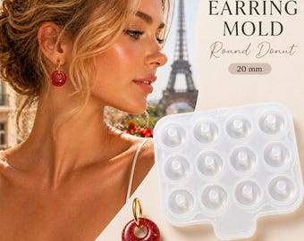 Round Earring Silicone Mold: Epoxy Resin Jewelry, 20mm