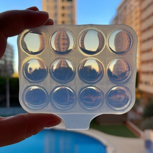 Silicone mold for earrings circles. Mold for epoxy and UV resin. Сlear glossy resin form. Сircles shaped jewelry earrings.