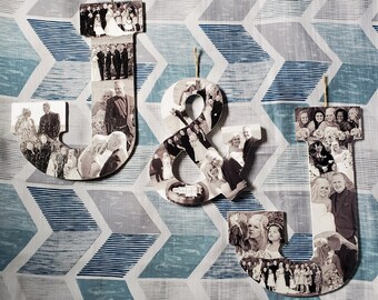 Wooden Photo Letter Etsy