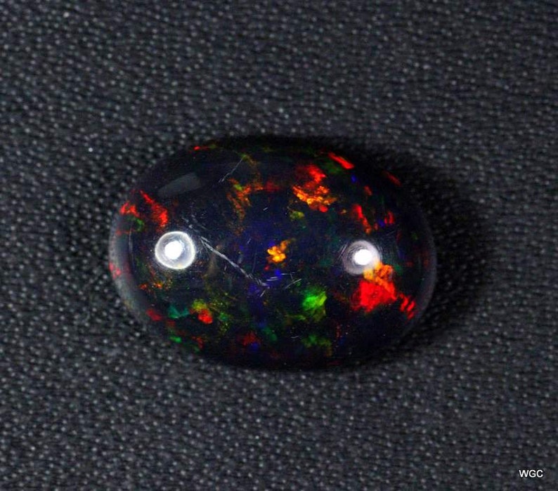 AAAAA Grade Natural Black Opal Cabochon GemstoneWelo Fire Black Opal Handmade Oval Shape OpalOctober Birthstone Gemstone, Size 14x10x5 MM image 4