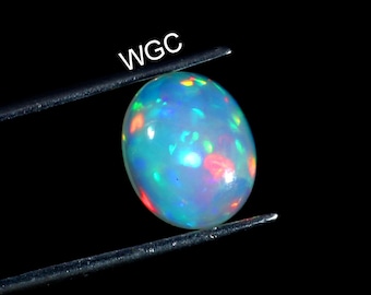 AAA Grade Natural White Opal Cabochon+ Welo Fire Opal+Oval Shape Opal+ Handmade Opal+Loose Opal+ October Birthstone Gemstone, Size 11x9x5 MM