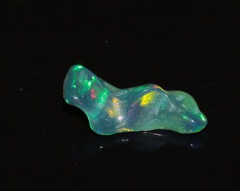 Top Quality Black Opal Polished Rough Gemstone+ Flashy Fire Opal Specimen Raw+ Opal Crystal+ Pendant Size Opal+ Loose Opal, Size 19x8x7 MM.