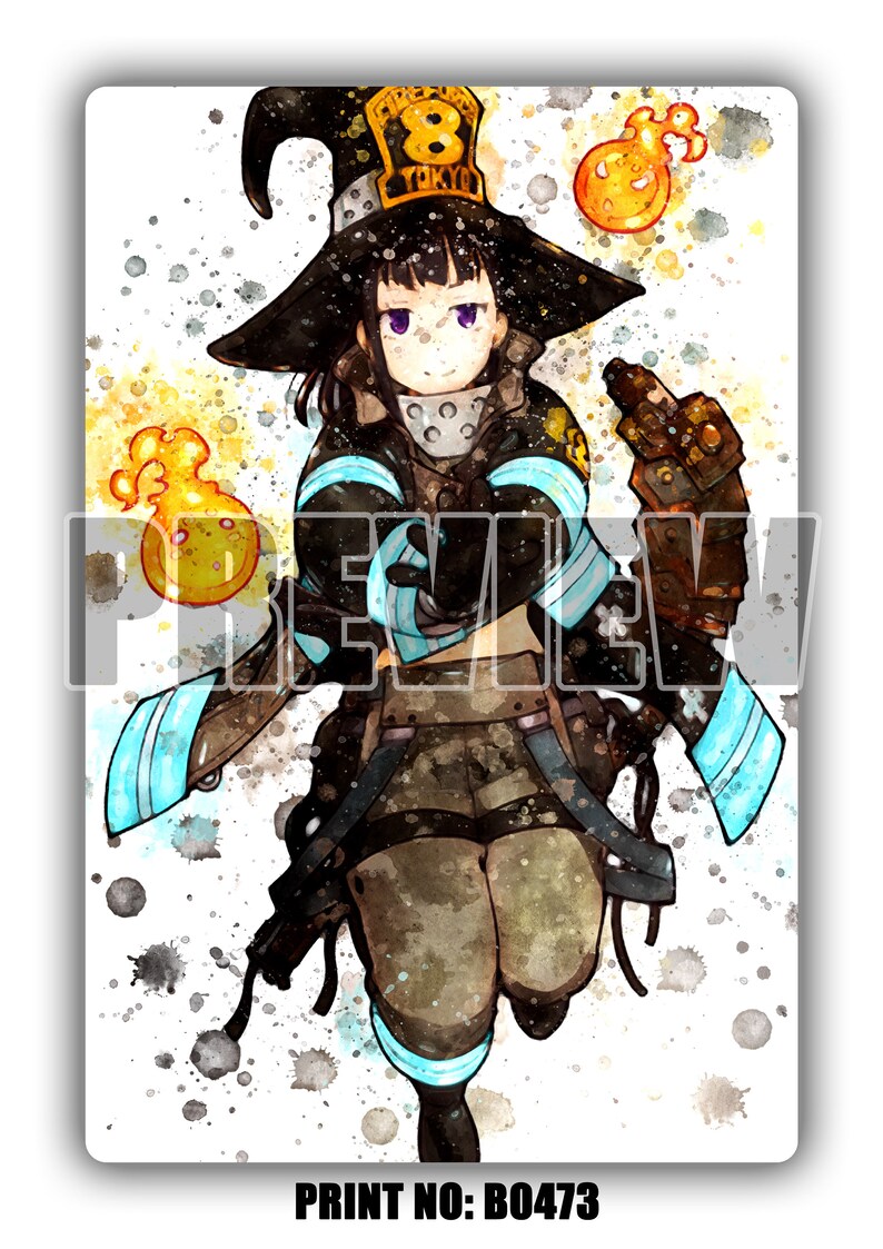 Fire Force set of 6 prints Fire Force Poster Print Fire | Etsy