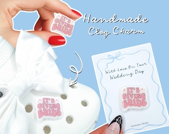 Bride Croc Charm, Pink Wedding Shoe Charm, Hen Party, Bridal Shower, Bride Shoes Accessories, Personalized Bridal Gifts