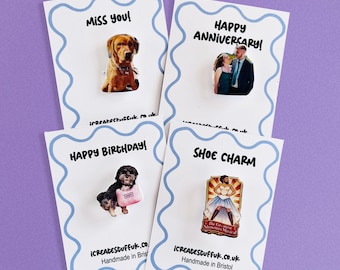 Custom Photo, Shoe Charms, Personalised Croc Charm, Pet, Birthday, Father's Day, Shoe Accessories