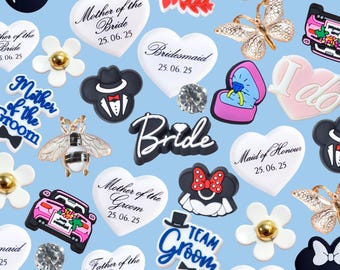 Wedding Croc Charms Personalised – Hen Do Party Shoe Charms, Bridesmaid, Maid of Honour