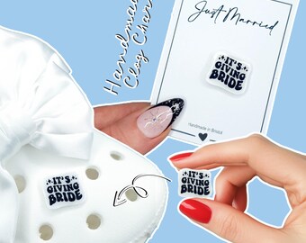 Bride Croc Charm, It's giving Bride, Wedding Shoe Charms, Hen Party, Bridal Shower, Personalized Bridal Gifts