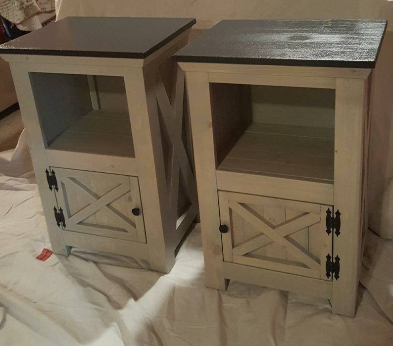 Farmhouse Nightstands Etsy