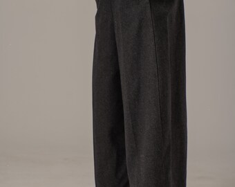 Wide Leg Wool Pants, Baggy Balloon Trousers, Japanese Style Wide Leg Wool Pants, Baggy Balloon Trousers, Japanese Style