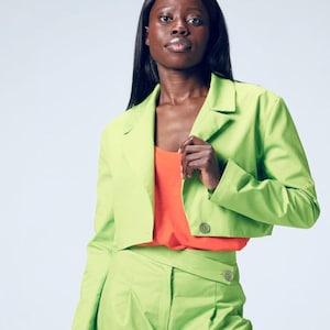 neon green blazer dress Green I Mean Business Backless Blazer Dress - Chic & Stylish, XS | Ellae Lisque