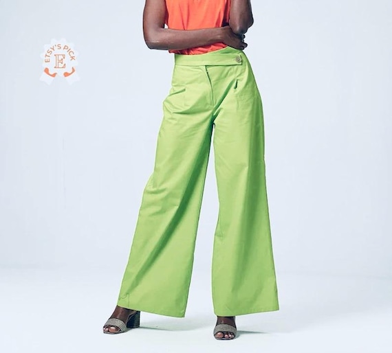 neon green dress pants Neon Lime Green Men's RECYCLED Joggers / ECO Festival Pants/ Rave Joggers