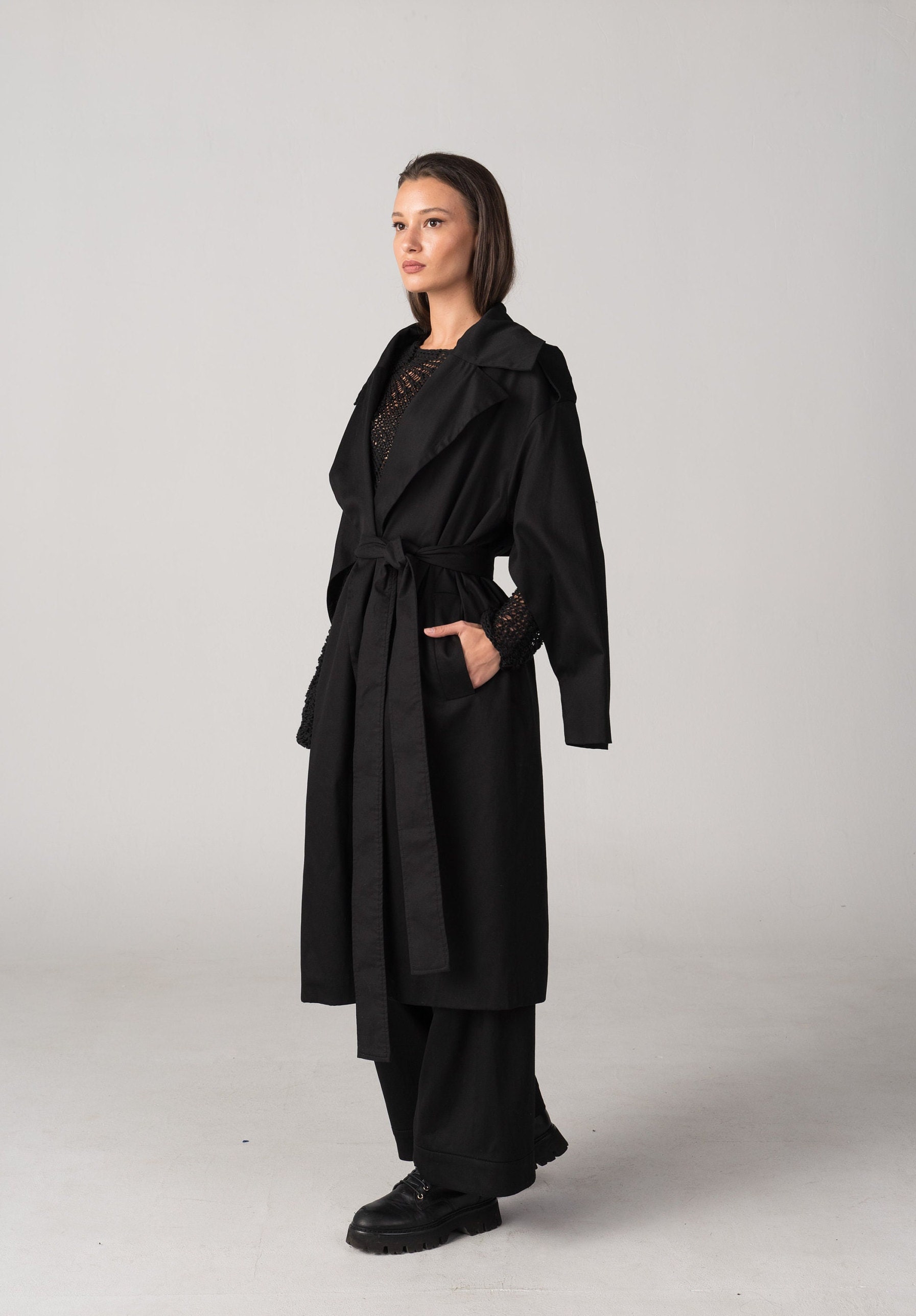 定価132000円 SOSHIOTSUKI Trench Coat ソウシオオツキ・SOSHIOTSUKI 23SS Inside Lapel Trench Coat