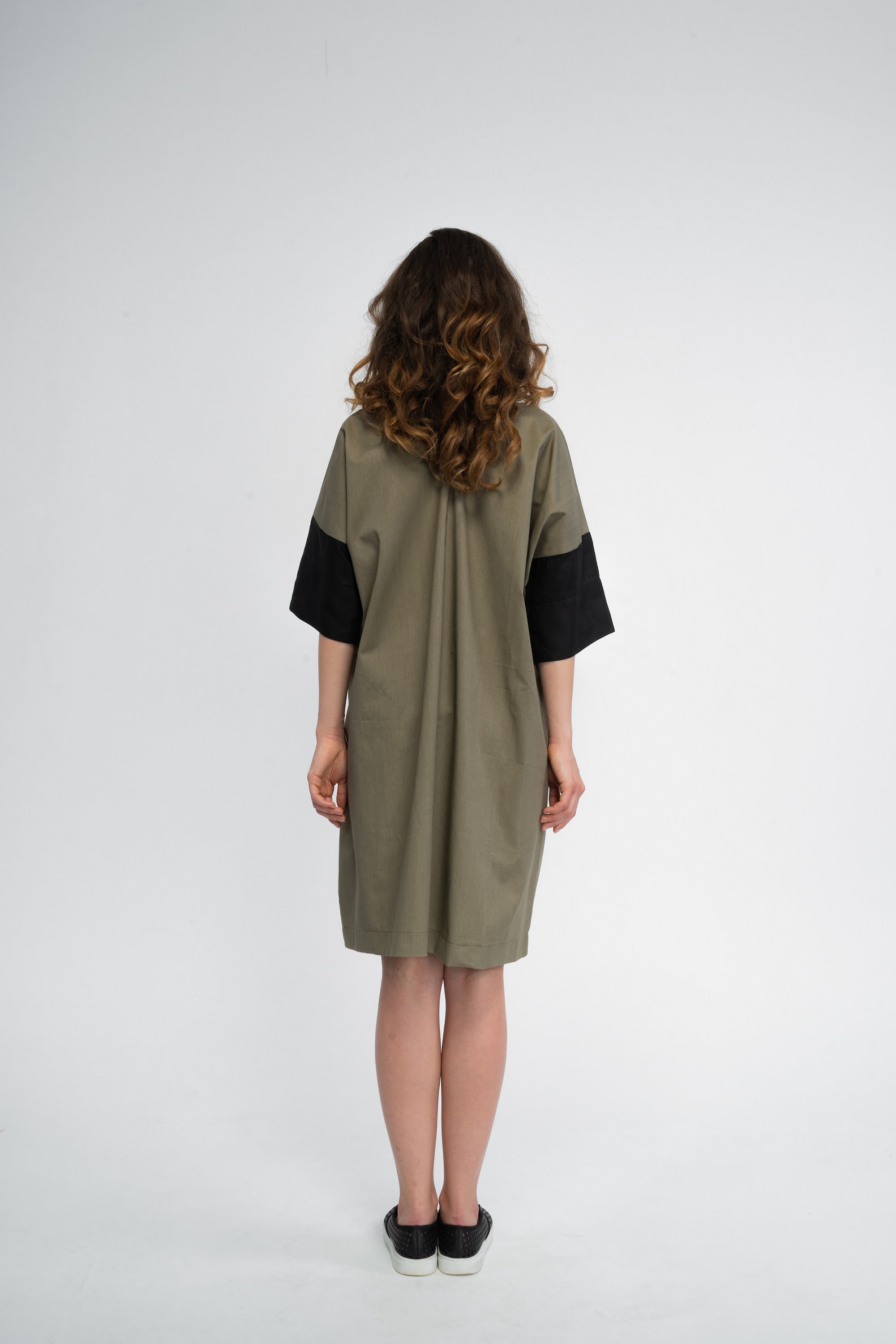 Minimal Dress Baggy Dress 100 Cotton Dress Military Green Etsy UK