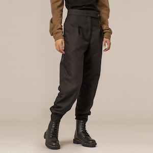 Winter Wool Pants, Dark Academia Clothing, Minimalist Harem