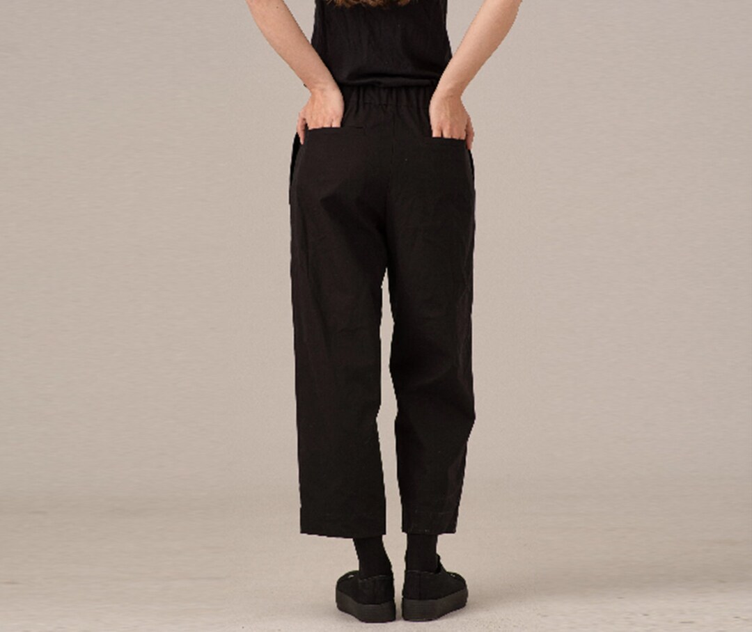 Pantalon Noir Décontracté CHARLES CHANG-LIMA Taille 8 - État Excellent - Style Dress Pants Minimaliste