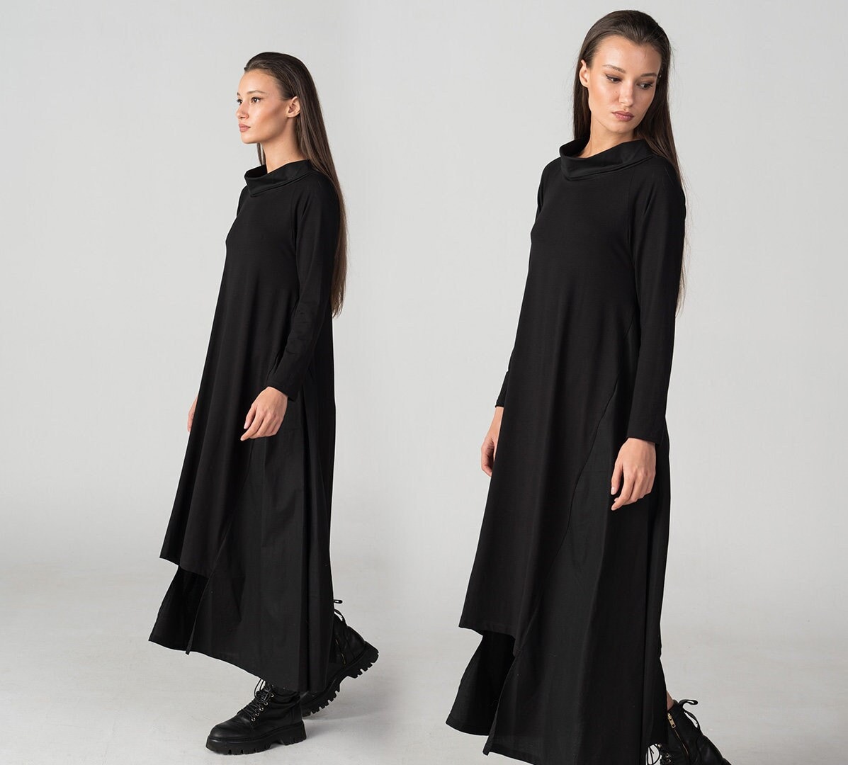 knee length dresses for ladies Nicoblu Shalimar Long Tunic Dress in Navy Jewel Embellishment 0 main image 1