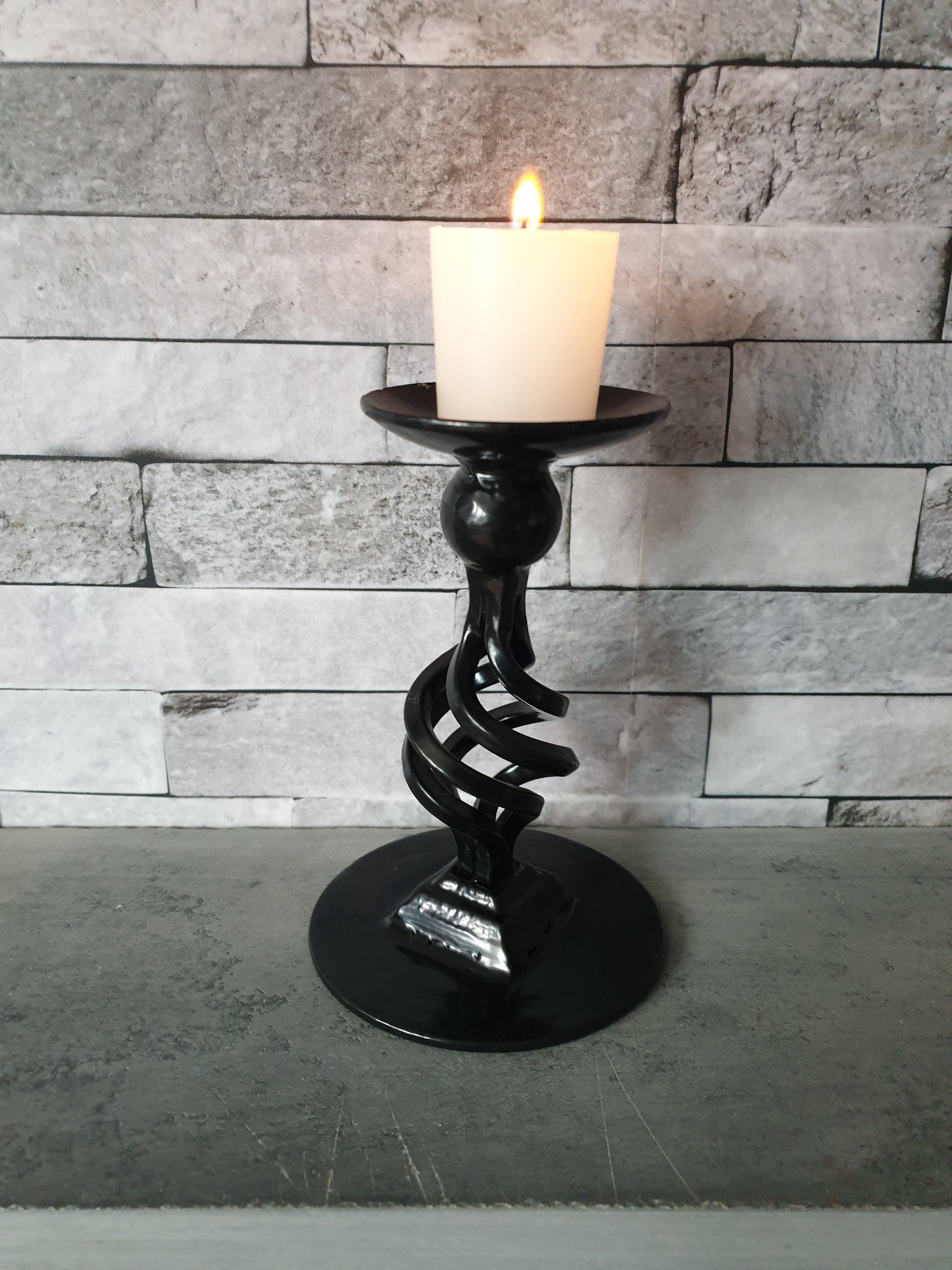 Wrought iron candle holder Etsy
