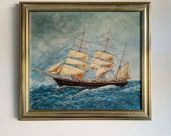 キャンバスに描いた油絵、海の風景、20世紀 - Etsy 日本