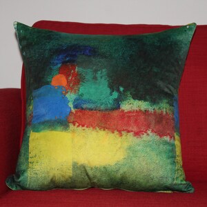 Cushion Cover 45 x 45 cm (18 x 18 inches) Abstract Art Painting, Handmade Cushion Cover Designed and Crafted in the UK, Free UK P&P...