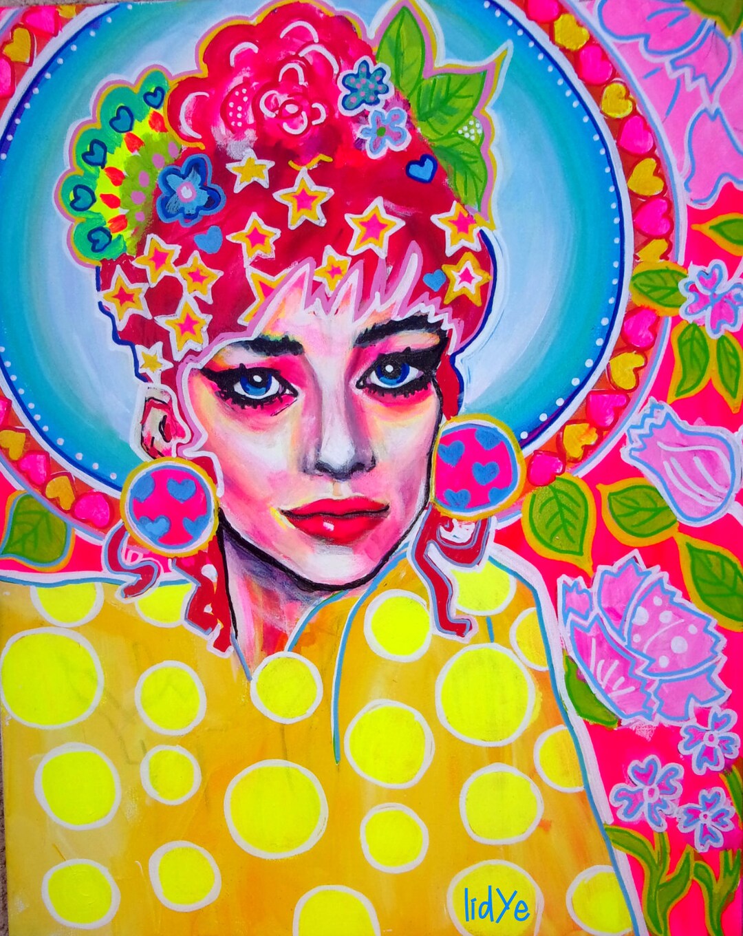 Nina Pop Original Acrylic Painting on Canvas, 40x50cm, Colorful ...