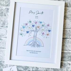 Thank You Teacher Gift | Class Rainbow Print | Nursery Teaching Assistant Gift | School Leaving Gift | Class of 2022 Gift | Thank You Print