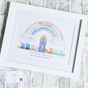 Thank You Teacher Gift | TeacherWelly Print | Nursery Teaching Assistant Gift | School Leaving Gift | Pre school Gift | Thank You Print |