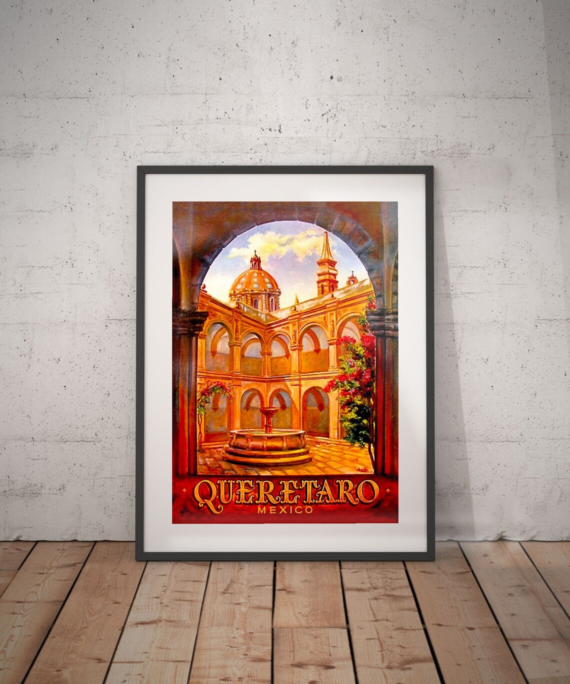 Queretaro mexico queretaro travel poster queretaro poster Etsy