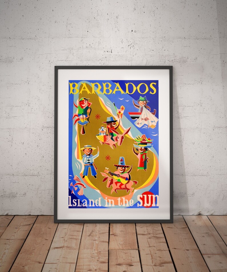 Barbados barbados travel poster barbados poster barbados Etsy